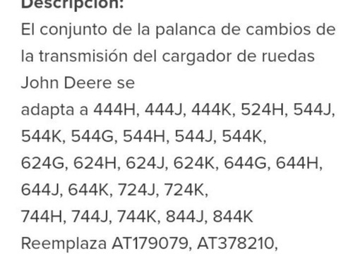 Imagen 4 de 4 de At378210 Palanca Selectora De Cambios John Deere