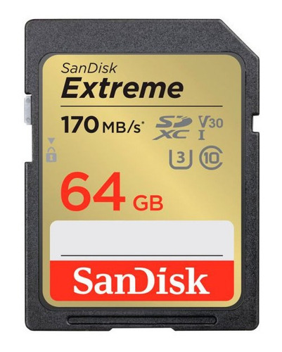 Cartão de memória Sandisk 64gb Extreme UHS-i Sdxc 170MB/s