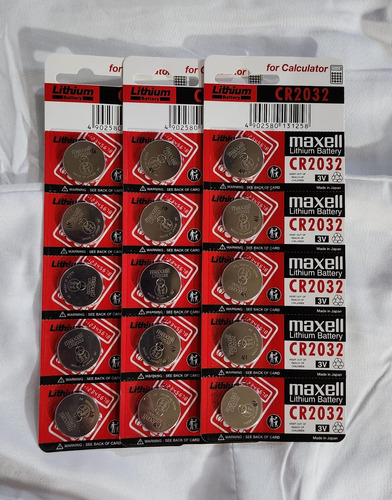 Pila Maxell Cr2032 De Lithium 3v Batería Caja 100 Unidades