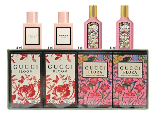 Set De Regalo De Miniperfumes Gucci Para Mujer De 4 Piezas -