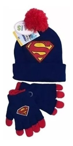 Gorro + Guantes De Lana Dc Comics Niños