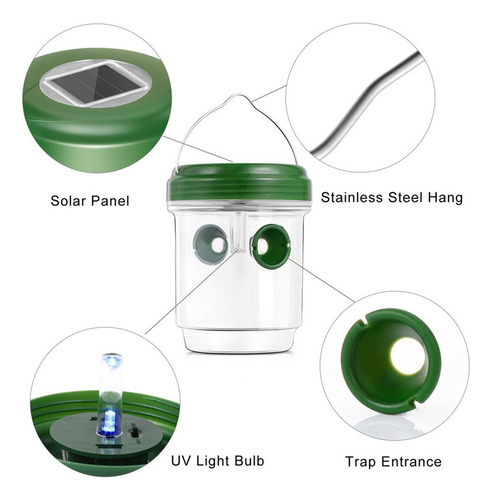 Trampa Solar Led Para Abejas N Fruiting Fly Trick, Era 0010