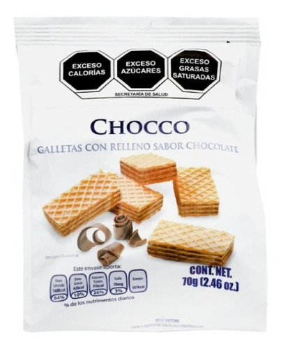 Imagen 1 de 1 de Macma Waffer Chocco Galleta Relleno Sabor Chocolate 70g