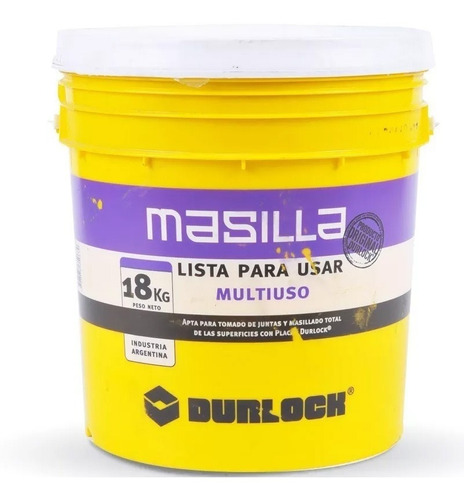 Masilla Durlock Multiuso Lista Para Usar 18kg