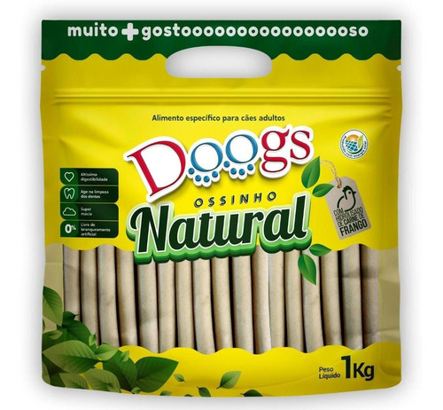 Petisco Para Cães Ossinho Palito Natural 15mm 1kg