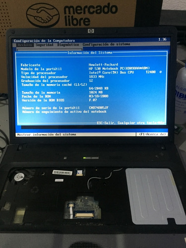 Hp Netbook 530 Piezas (Usado)