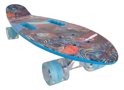 Skate Patineta Mini Longboard Aluminio Estampado