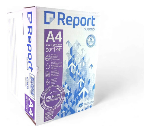 Resmas Report A4 90 Grs Caja X 5 Unidades Blanco