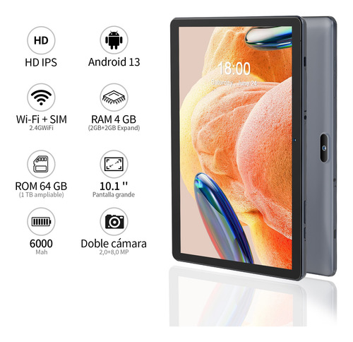 Tableta Pritom 10.1'' Android 13 4gb Ram 64gb Rom Wifi