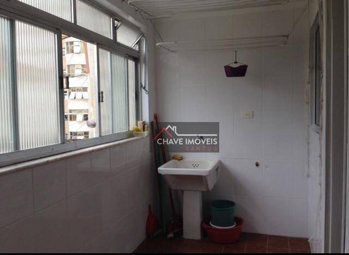 Apartamento Com 2 Dormitórios À Venda, 123 M² Por R$ 562.000,00 - Aparecida - Santos/sp - Ap0821
