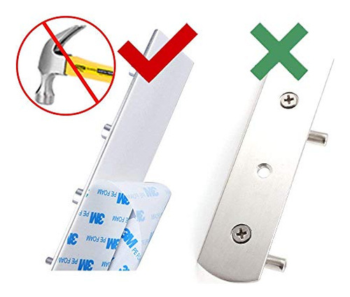 Ganchos Autoadhesivos De Acero Inoxidable, Colgador Resisten