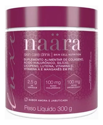 Suplemento em pó Jeunesse  Naära colágeno Naära sabor  original em pote de 300g