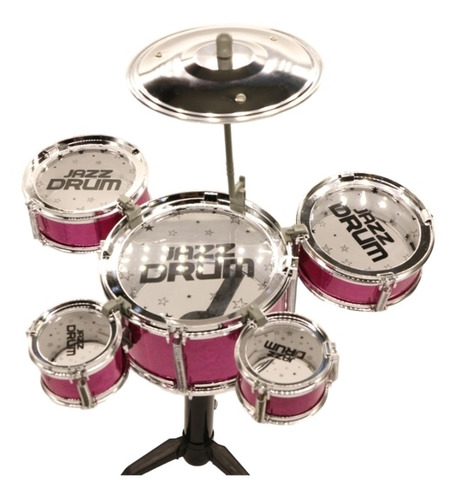 Bateria Musical Infantil Com Baqueta Brinquedo Menino Menina