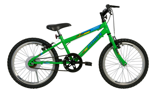 Bicicleta  de passeio infantil Athor Bikes Evolution 2020 aro 20 Único 1v freios v-brakes cor verde com descanso lateral