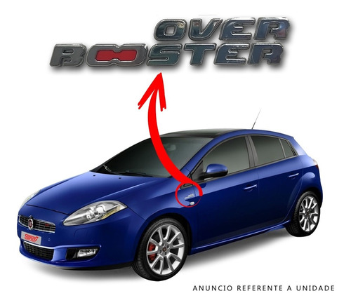 Emblema Adesivo Over Booster Fiat Bravo 1.4 16v Turbo 2012