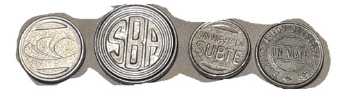 Fichas Cospeles Monedas De Subte Lote X 4 Diferentes 