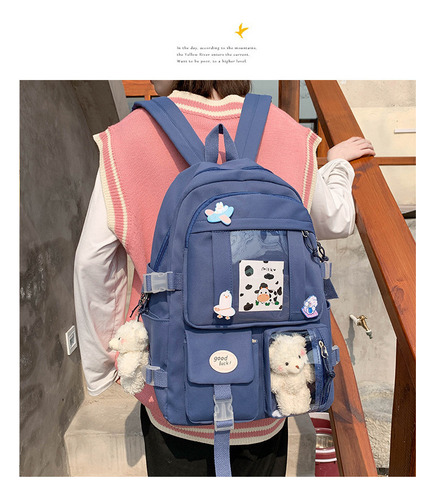 Mochila Impermeable De 16 Pulgadas For Mujer Y Estudiantes