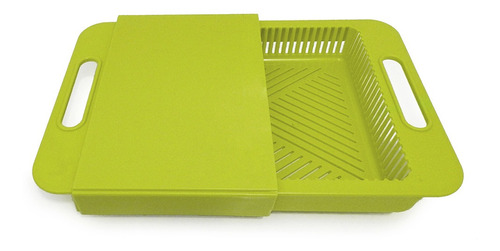 Tabla Para Cortar Con Colador Chopping Board Verde - Te7845