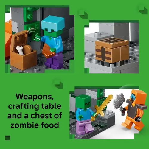 Lego Minecraft - Masmorra Zumbi 21587 500 | Parcelamento sem juros