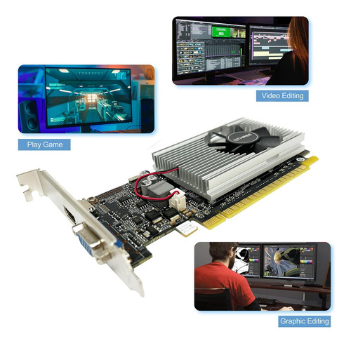 Tarjeta Gráfica Qthree Gt Mb Ddr3, 64 Bits, Vga, Hdmi, Gpu D