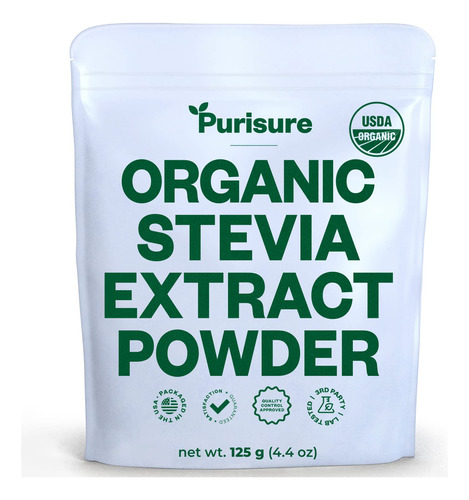 Purisure - Polvo Organico Natural De Estevia De 4.41 oz, Ext