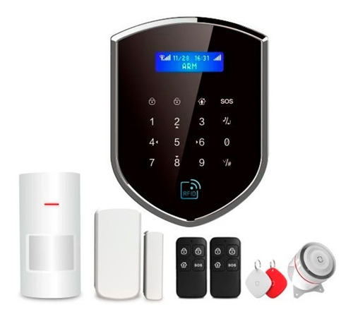 Kit  Alarma Inalambrica Wifi Gsm Rfid  Teclado Control App