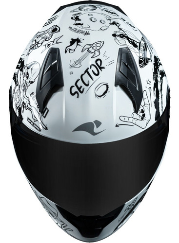 Capacete Race Tech Sector Sky Music Lançamento