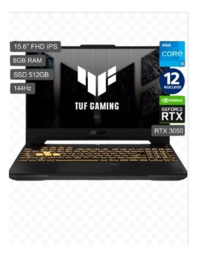 Laptop Gamer Marca Asusintel Core 5 Rtx3050   F15 Gaming