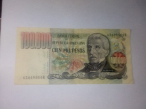 Billete De Cien Mil Pesos Excelente Estado