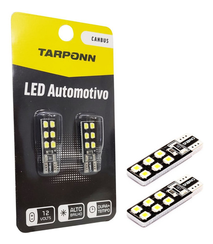 Lâmpada Led W5w T10 Smd 3528 6000k Canbus Tarponn