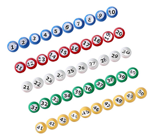 Bolas De Números Para Máquina De Lotería De Juegos 1 A 50 .