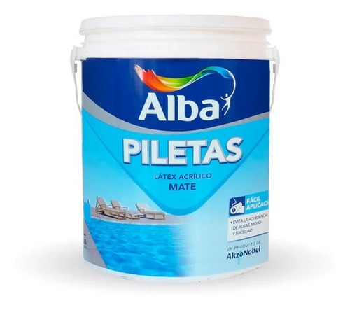 Pintura Para Piletas Al Agua Colores X 4 Lt Alba -kromacolor