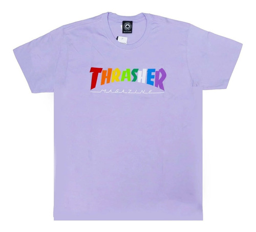 Camiseta Thrasher Rainbow Mag  Lilás Original C/ Nota Fiscal