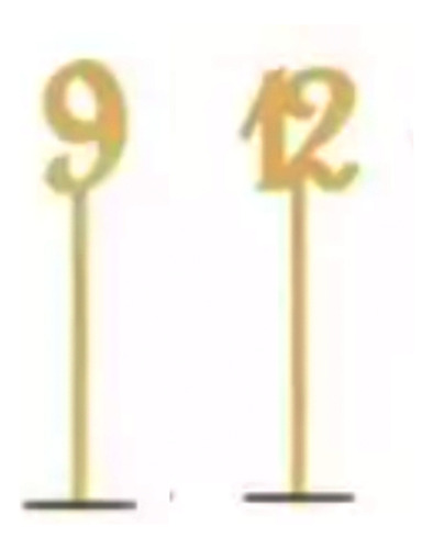Centro De Mesa Numero 9 Y 12