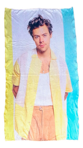 Cobija Frazada Harry Styles Calientita Suave Polar Ligera Color Amarillo Diseño De La Tela Liso