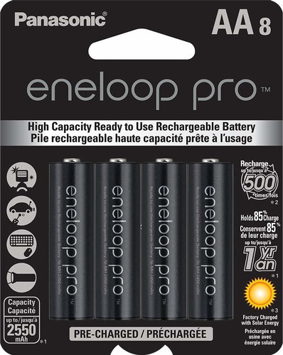 8 Baterias Eneloop Pro Aa 2550mah Bk-3hcca8ba Origen Japon