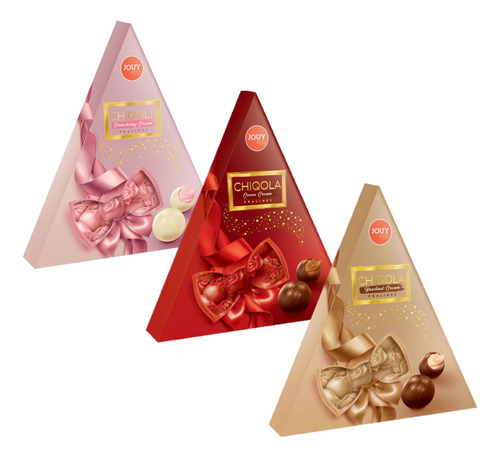 Combo Regalo Estuche Triangular De Chocolate Chiqola 110g