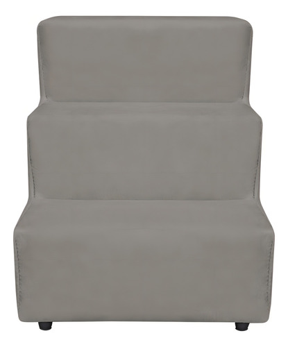 Escada Escadinha Para Pet 3 Degraus Osso Cor Cappuccino Veludo Liberty Móveis