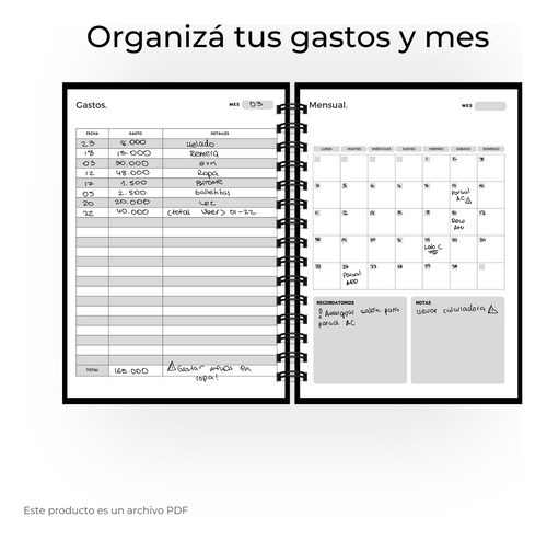 Agenda Perpetua Digital Universitaria Imprimible