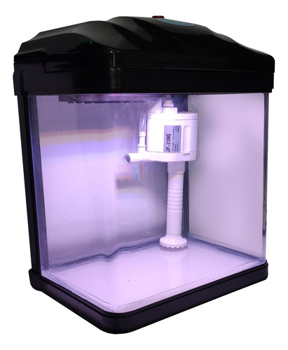 Aquário Sunsun Hr-180 6 Litros C/ Luz Led Bomba Filtro Vidro Cor Preto 220v
