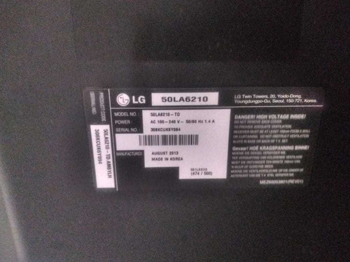 Smart Tv LG Modelo: 50la621050 Polegadas Com Tela Trincada