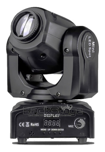 Moving Farol Head Spot Led 60w 8 Cores + 8 Desenhos Dmx