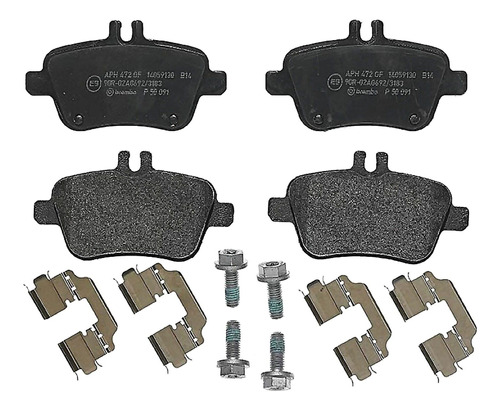 Set-4 Balatas Traseras Mercedes-benz Cla250 2.0l L4 2014