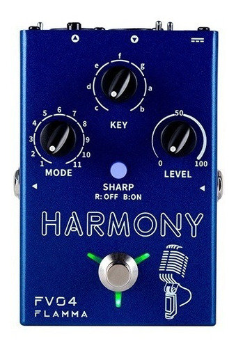 Pedal Para Voz Flamma Fv04 Harmony P Voz Coros Armonizador