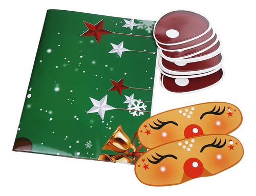 Ccinee Pin The Nose On The Reindeer Holiday Juego Reutilizab
