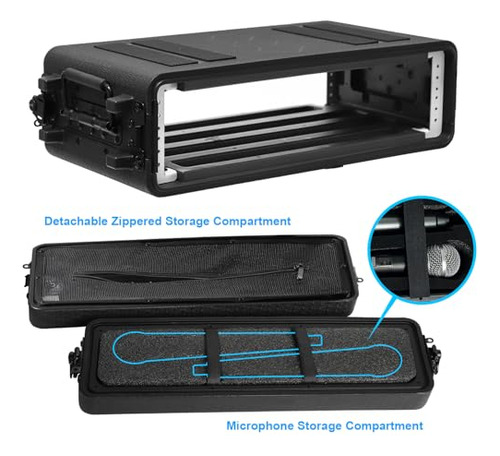 Rack Case 2u Shallow 14.2 Plug Depth - Flight Case 19 Plug R