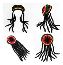 Comprar Touca Gorro Peruca Reggae Bob Marley Rastafari Dreadlocks Cor Preto