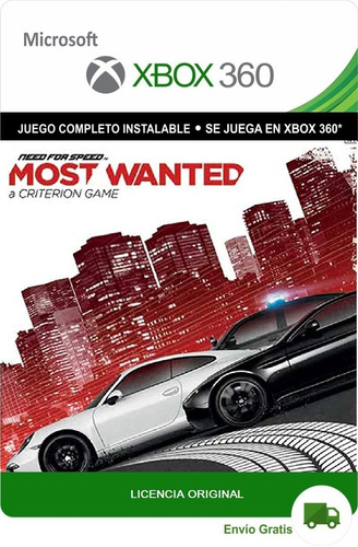 Need For Speed Most Wanted Xbox 360 Licencia Digital 
