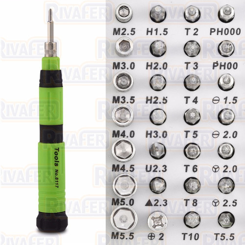 Imagen 7 de 10 de Kit Destornilladores Celulares 36 En 1 De Torx Profesionales