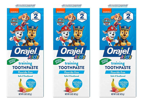 Orajel Paw Patrol - Pasta De Dientes Sin Flúor De 1.5 Onzas